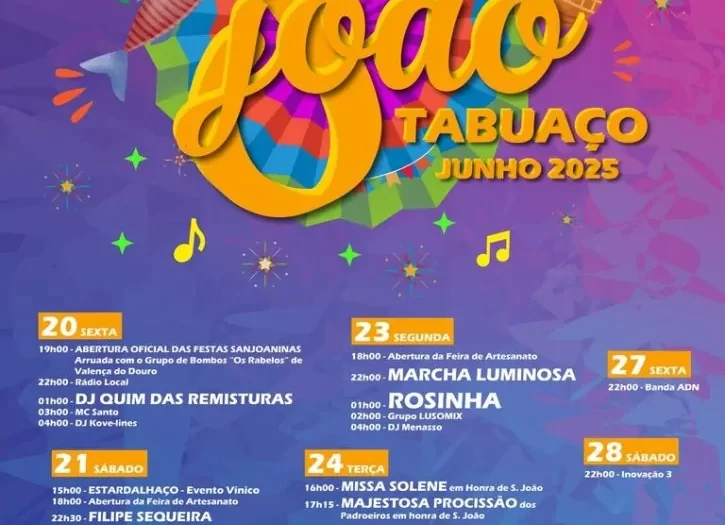 Cartaz Festas S.João Tabuaço 2025