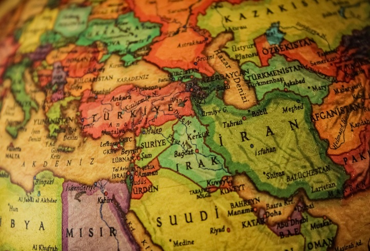 mapa do irão