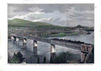 litografia da ponte de Tui-Valença