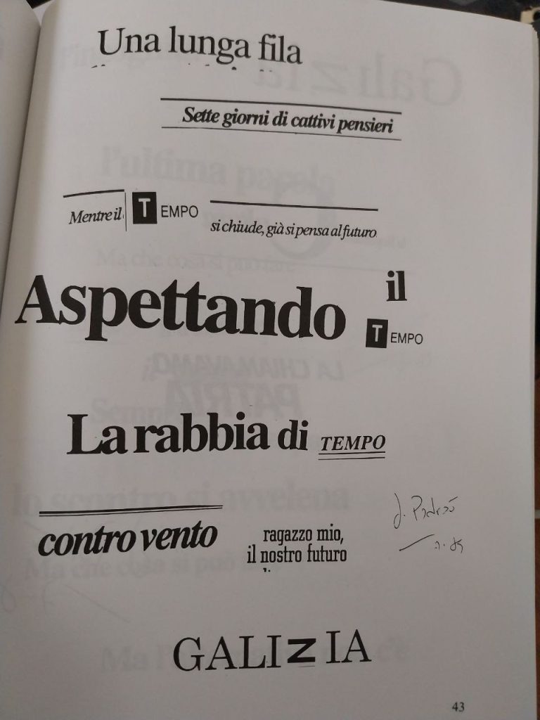 Poema em italiano "La rabbia di Tempo"