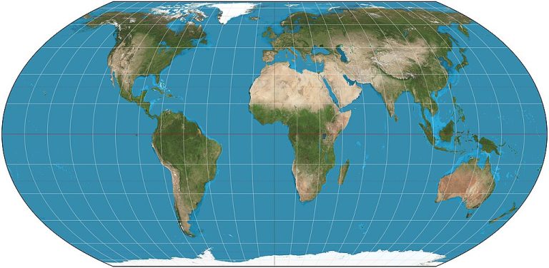 Mapa mundial com a projecção Equal Earth projection