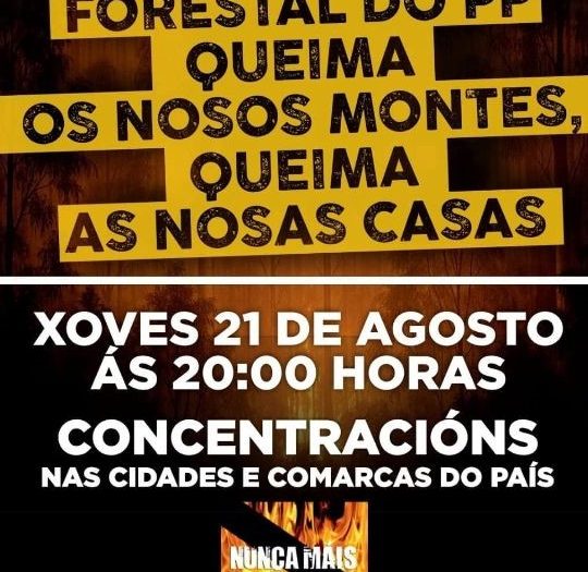 cartaz da plataforma por um monte galego com futuro