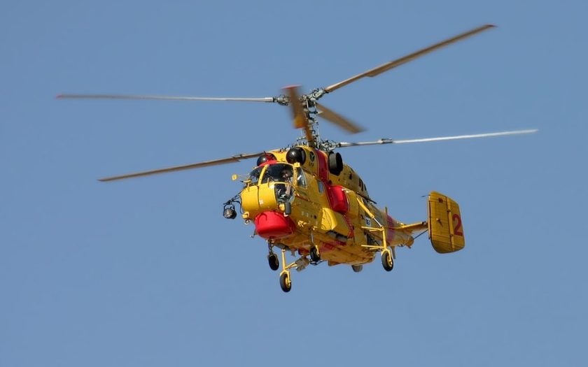 Helicoptero Kamov "português" aprontado para extinção de incêndios