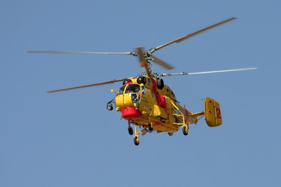Helicoptero Kamov "português" aprontado para extinção de incêndios