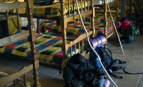 beliches num albergue