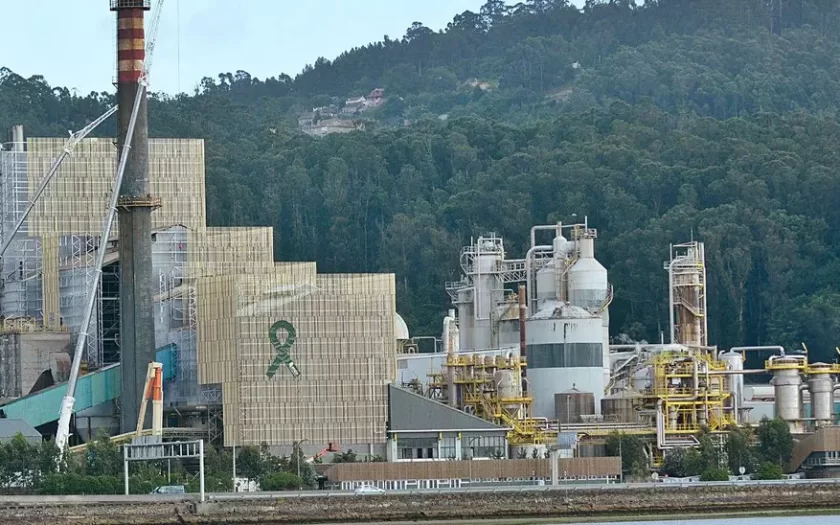 imagem de fábrica a ocultar instalações por razoes estéticas