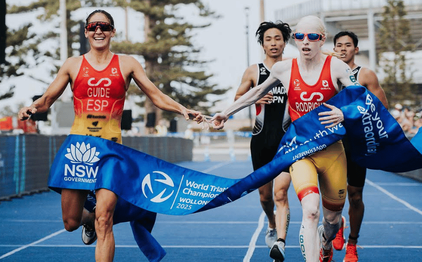 chegada a meta da atleta Gacio
