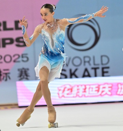 a campeã numa competição