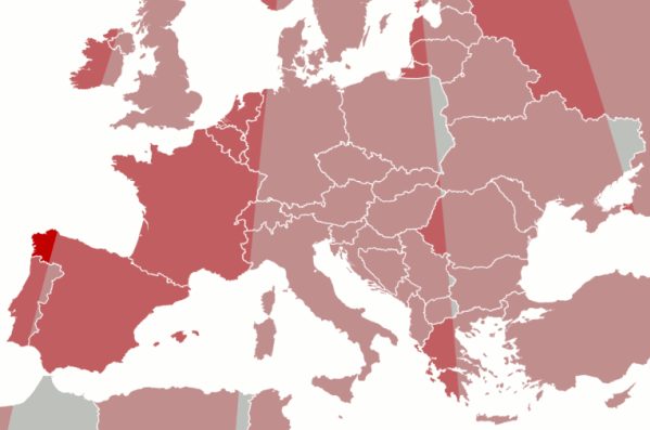 imagem da UE com as faixas horarias em desfase com a hora solar
