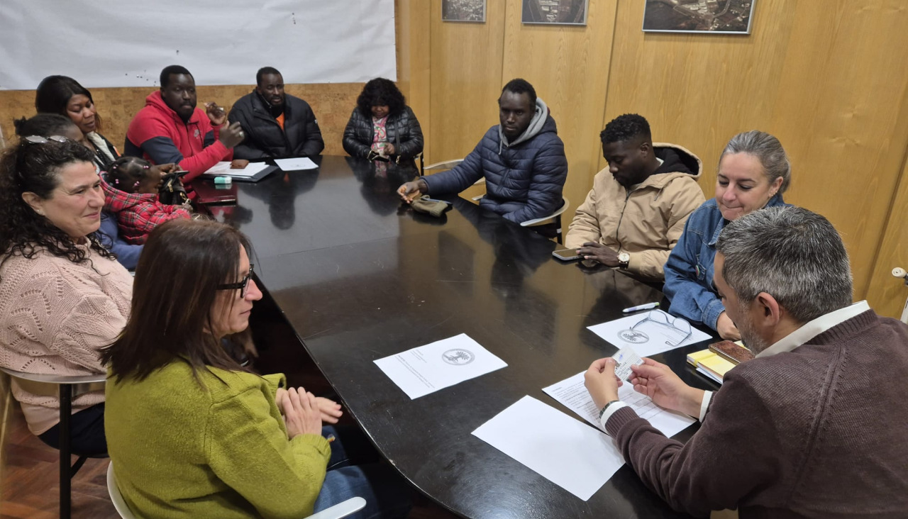 momento da reunião com a câmara municipal