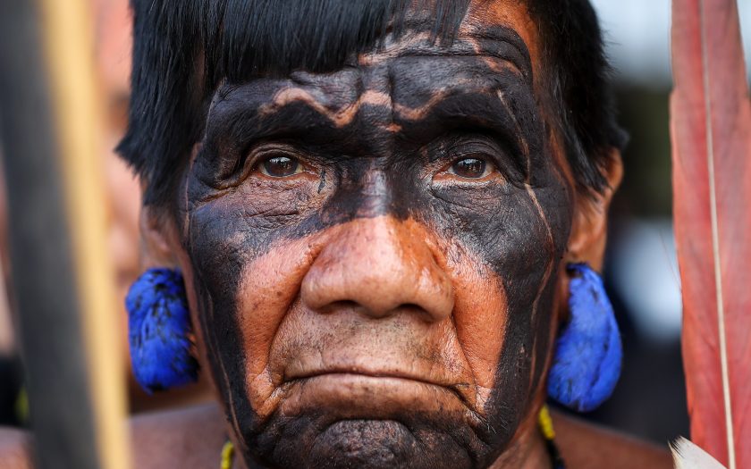 Rosto de pessoa Ianomami