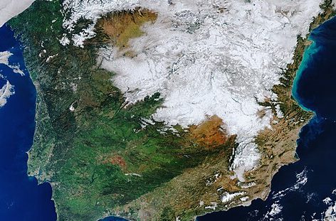 imagem satélite da península