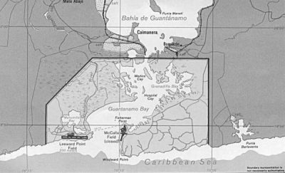 mapa a PB da Baia de Guantanamo