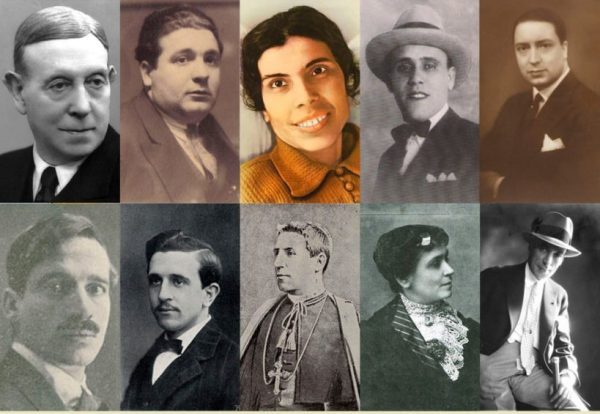 retratos dalgumas das personalidades com os seus legados libertados