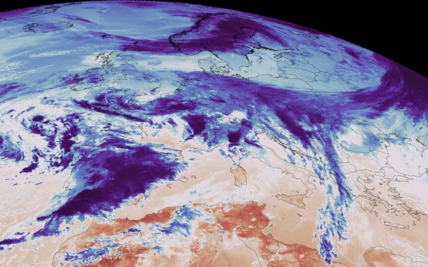 imagem satélite das temperaturas da Europa