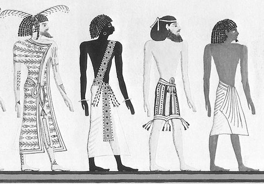 etnia de egipto em papiro do Império antigo