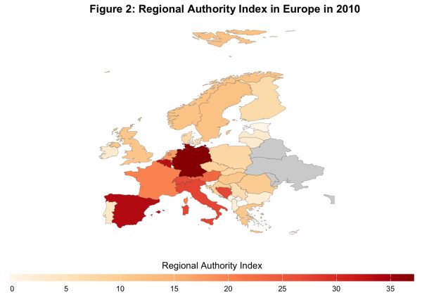 índice europeu por cores com alemanha com maior descentralização