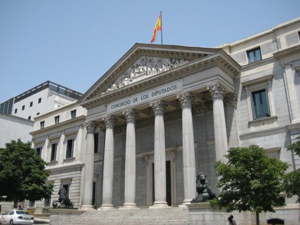fachada congresso espanhol em Madrid